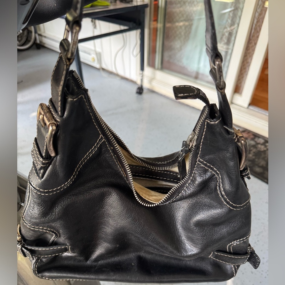 Michael Kors Black and Tan Handbag